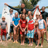 surf art camp group
